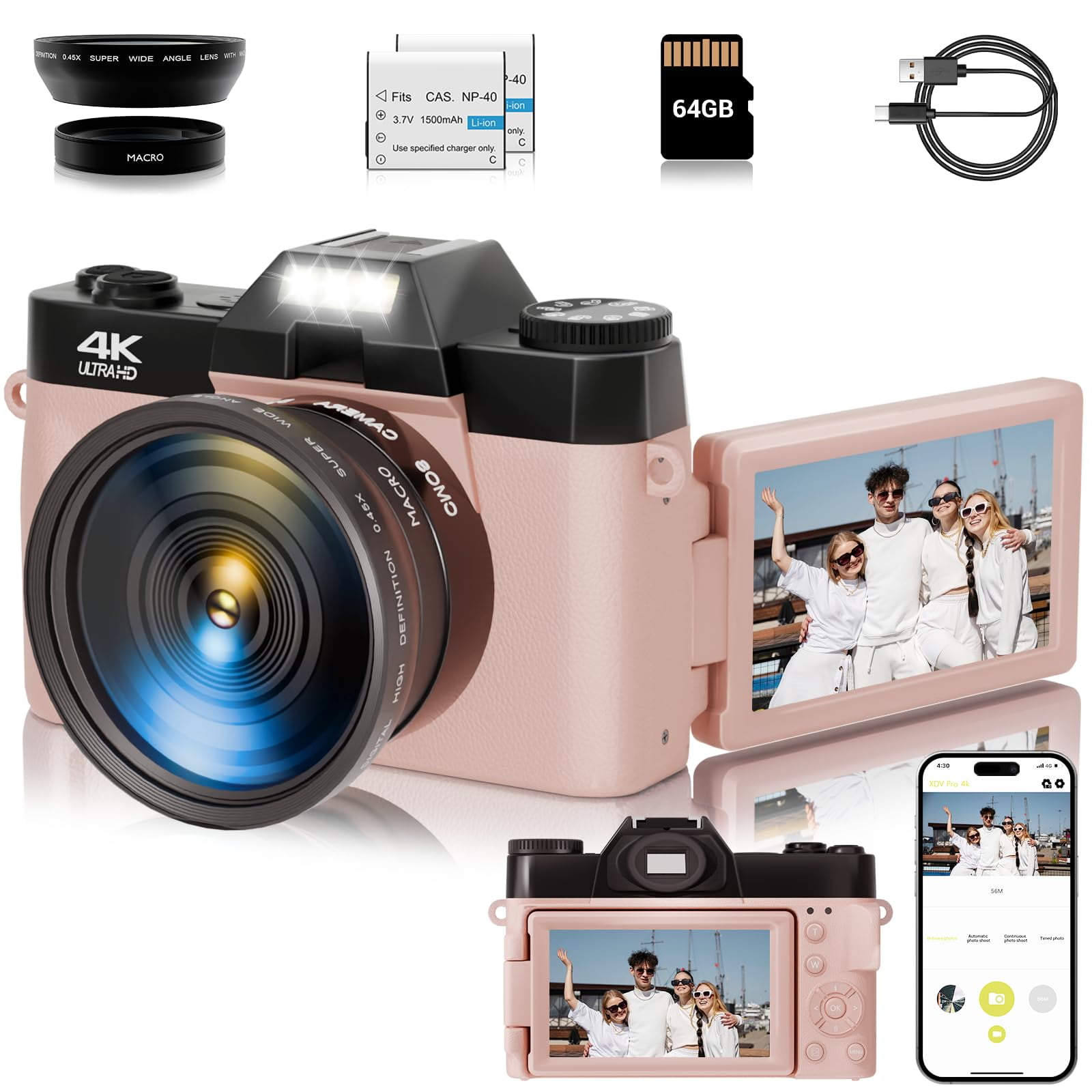 Cámara Digital Smartklik 4k 56mp Para Fotografía Y Vlogs