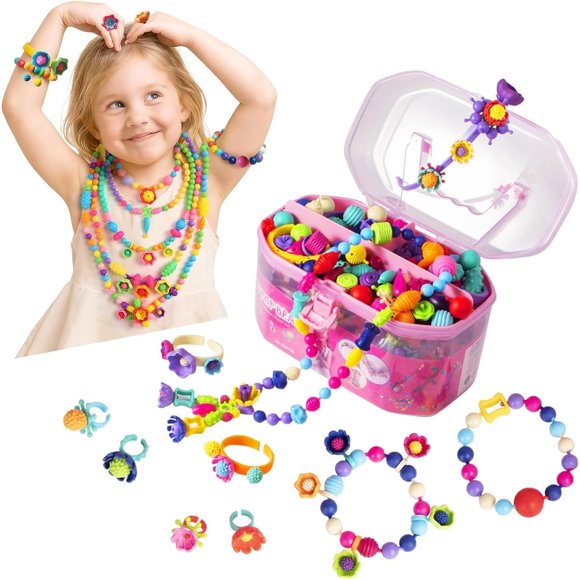 Kit de Cuentas BIRANCO Pop Beads, 520 Piezas Snap