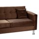 thumbnail image 2 of Sofa New Retro 3 Cuerpos Más 2 Pouf Felpa 12 Chocolate, 2 of 5