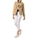 thumbnail image 3 of INSPIRE CHIC Abrigo de Invierno para Mujer de Lana Peinada con Solapa de Muesca y Doble Botonadura XL Caqui, 3 of 8