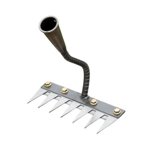 Ioensy - Rastrillo De Jardín Agrícola Con Mango Ergonómico Para Desherbar, 7 Púas