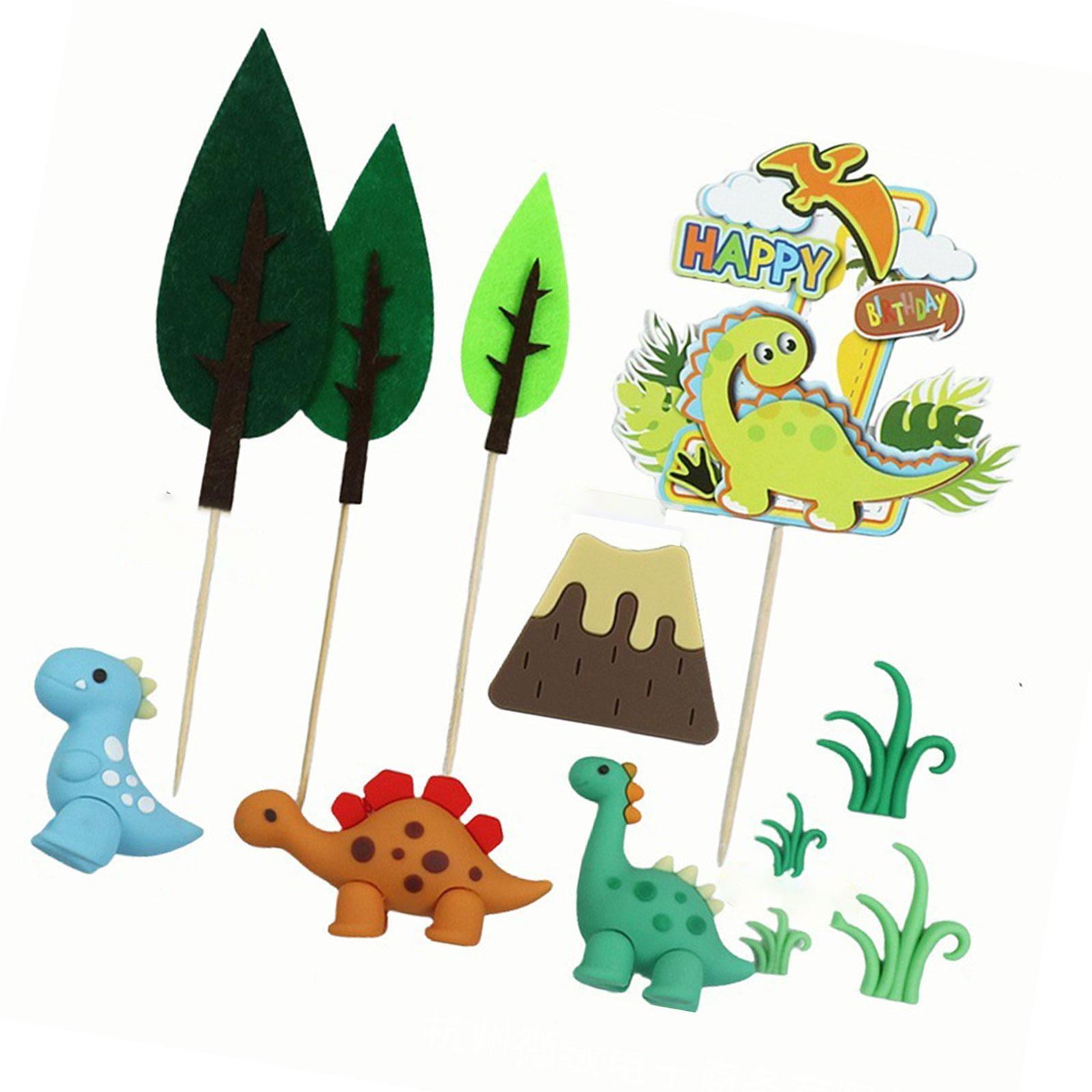 Bothyi - 12 Figuras De Dinosaurios Para Decorar Tartas De Cumpleaños De Niños, Baby Showers Y Compromisos.