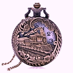 Genérico - Reloj Bolsillo Tren Nostalgia Mz54