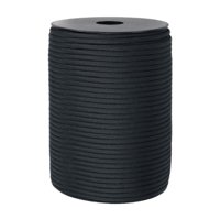 Ioensy - Cuerda De Paracaídas De 328 Pies, Cuerda Para Carpa, Cuerda Para Senderismo, Manualidades Al Aire Libre, Color Negro