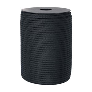 Ioensy - Cuerda De Paracaídas De 328 Pies, Cuerda Para Carpa, Cuerda Para Senderismo, Manualidades Al Aire Libre, Color Negro