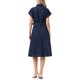 thumbnail image 3 of INSPIRE CHIC Vestido Midi de Mezclilla Casual con Botones y Cinturón de Manga Corta para Mujer Regreso a Clases L Negro Azul, 3 of 6