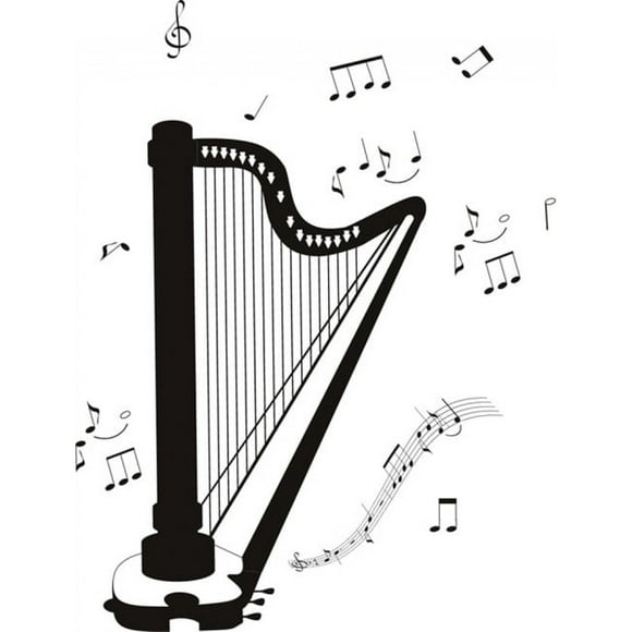 Decomural Classical Harp Instruments Music WS-18328