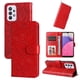 thumbnail image 1 of Funda tipo cartera FOXDOCK para Samsung Galaxy A33 5G , diseño girasol en relieve, cuero PU, cierre magnético, soporte y tarjetero, 1 of 5