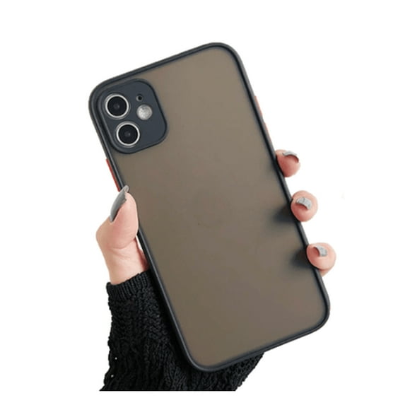 Carcasas Silicona Premium Color Matte Para iPhone 12 Pro Max Negro