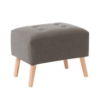 Latam Home - Pouf Niza Lino Gris Oscuro