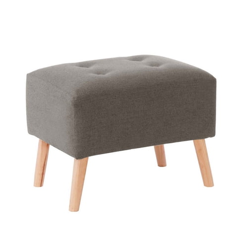 Latam Home - Pouf Niza Lino Gris Oscuro
