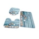 thumbnail image 4 of Juego de Alfombras de Baño con Alfombra de Baño en Forma de U, Lavable, Absorbente de Agua, 3 Piezas, Alfombrilla de Baño, Alfombrilla para Puerta Par B, 4 of 5