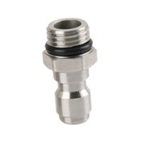 Ioensy - Conector De Liberación Rápida De 1/4 De Acero Inoxidable Resistente Para Postes De Extensión, Mangueras, Rosca Macho