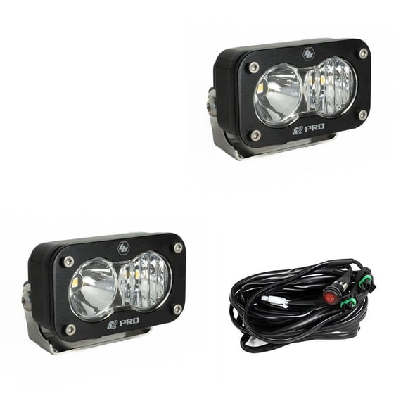 Luz LED Baja Designs S2 Pro negra – par de conducción/combinado