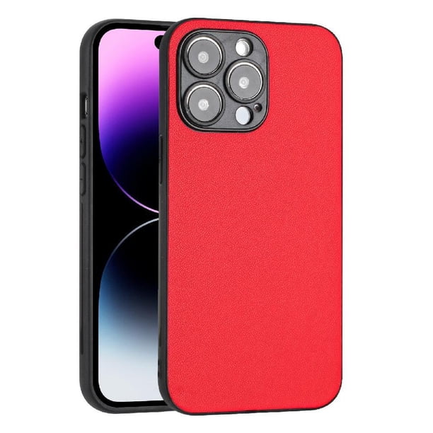 Funda Antigolpes para iPhone 13 Pro Max Cubierta Delgada Rojo