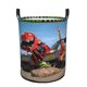 thumbnail image 1 of Dinotrux Cesta de lavandería de gran capacidad redonda con asa, bolsa para ropa sucia plegable, almacenamiento para dormitorio, baño y lavadero 44x35 cm, 1 of 6