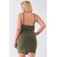 thumbnail image 2 of Vestido Mini Ajustado de Tirantes Finos con Cuello Vuelto, Sedoso y sin Mangas, de Talla Grande, 2 of 5