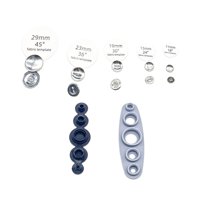 Magideal - Herramienta Para Cubrir Botones Hecha A Mano, 5 Tamaños, 11-29Mm, Para Chaqueta De Plumón, Suéter Fácil De Usar, Conjunto De Manualidades Con Botones,