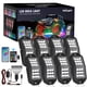thumbnail image 1 of Kit de luces LED para rocas Nilight de 8 piezas RGB con control remoto Bluetooth, 1 of 9