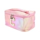 thumbnail image 1 of 1 Pc Bolsa de Maquillaje Cuadrada con Letra C para Mujeres para Vacaciones Actividades al Aire Libre Rosa PU, 1 of 3