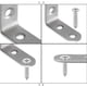 thumbnail image 2 of 18 piezas de soportes cónicos de acero inoxidable - 40 mm x 40 mm, junta de acero cónica de alta resistencia, ángulo recto en L, juego de soportes de Bestanteríaet con tornillos para estantes, muebles, 2 of 7