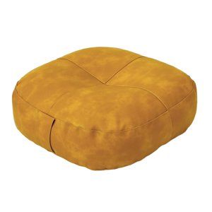 Bothyi - Puf Otomano Decorativo De Almohada De Suelo Redondo Para Balcón Adultos Interior Exterior Amarillo