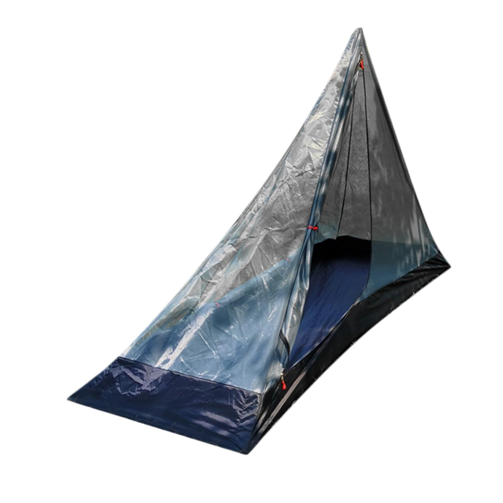 Magideal - Tienda Piramidal Portátil Tipi Para Acampar Con Tubos De Ignífugos Ventana Red De Malla Sin Varilla Para Senderismo Montañismo Mochilero Playa