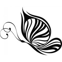 Rienda Libre Graphics - Decomural Stripe Butterfly Butterflies Ws-17961