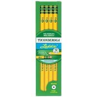 Lápices Ticonderoga Laddie Con Funda De Madera #2 Hb Soft Y Gomas De Borrar