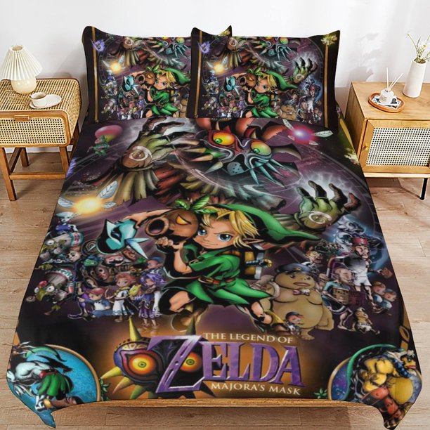 The Legend of Zelda Comforter Set 3 Pieces Quilt Cover Set Soft Bedding Sets for All Seasons