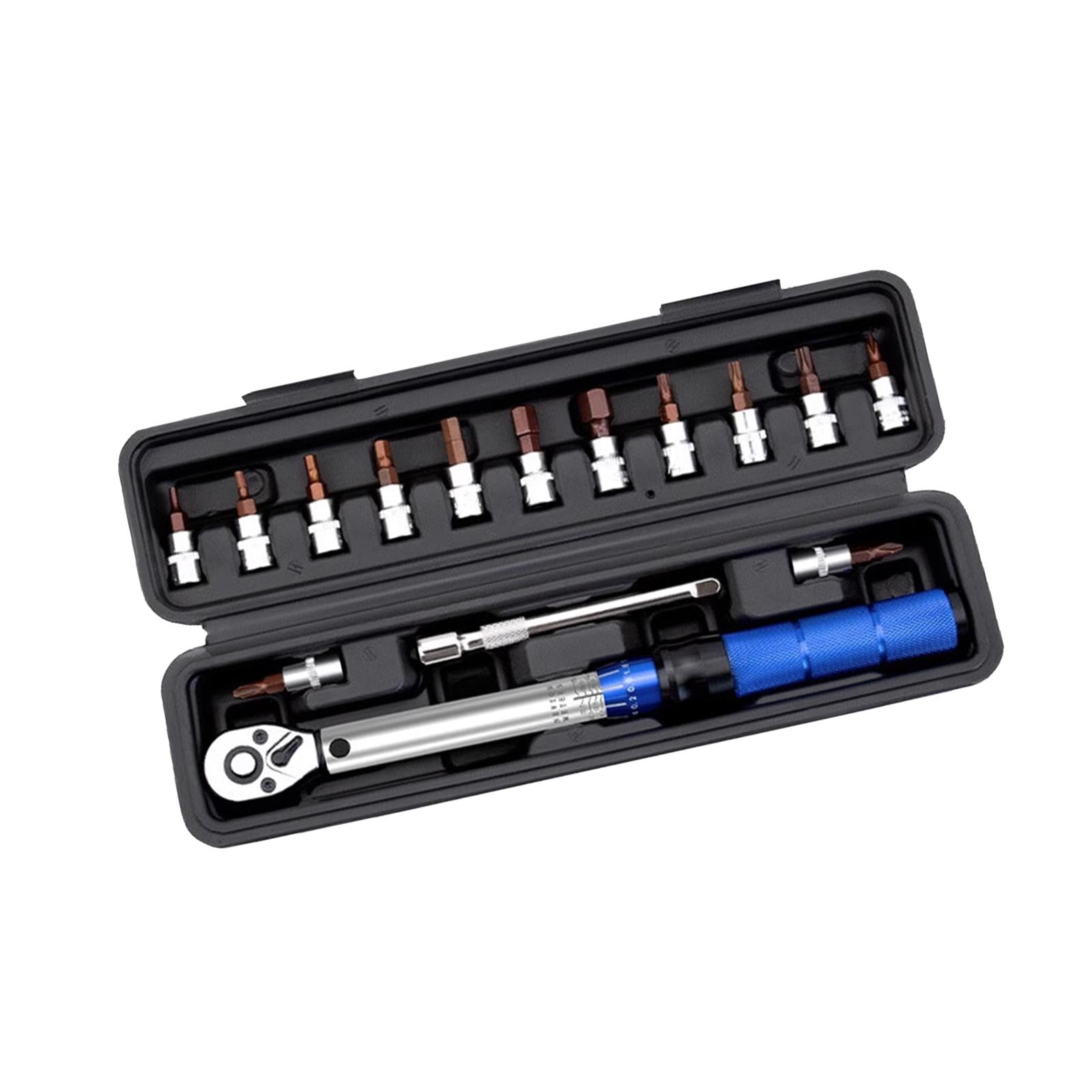 Magideal - Juego De Llaves Dinamométricas Para Bicicleta, Herramienta De Reparación De Bicicletas, Llave Manual De 1/4 Pulgadas, 16 Uds., Para Vehículos Pequeños