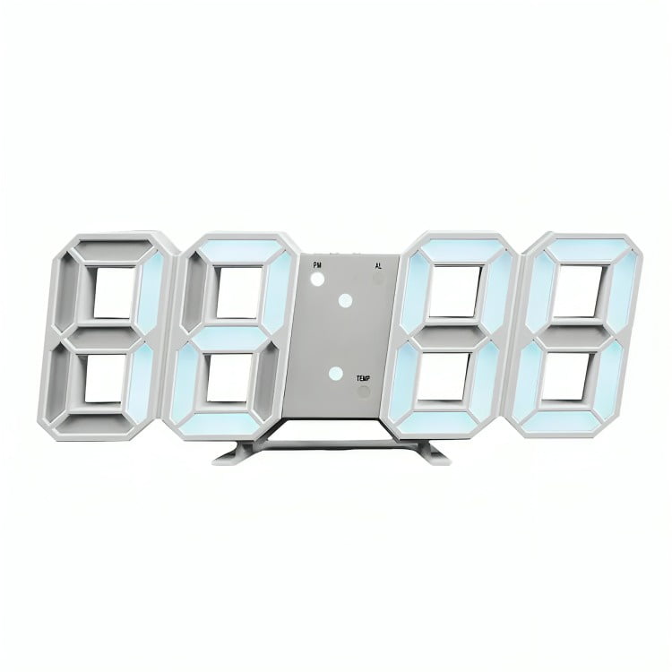 Genérico - Reloj Despertador Brillante Digital 3d De Mesa Y Pared