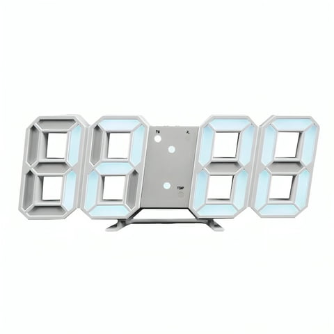 Genérico - Reloj Despertador Brillante Digital 3D De Mesa Y Pared