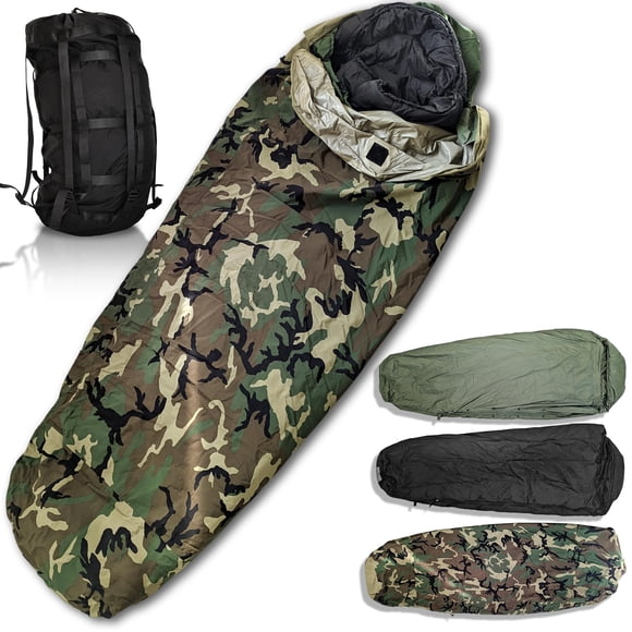 Sistema de saco de dormir USGI Gear Military modular de 4 partes