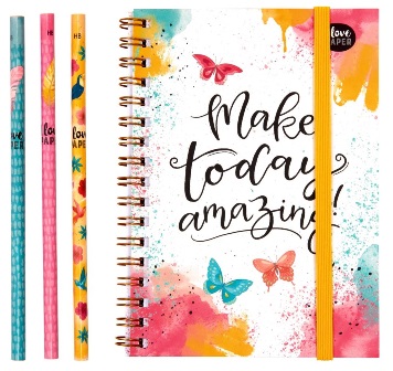 Tienda Lillifee - Set Con 3 Lápices Mina Y Linda Libreta - Make Today Amazing