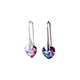 thumbnail image 1 of Aros De Plata 925 Mujer Cristal Swarovski Corazon Vitrail, 1 of 3