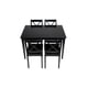 thumbnail image 2 of Juego De Comedor 4 Sillas Mesa Rectangular 117x73.7x76.2 Negro, 2 of 9
