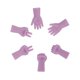 thumbnail image 1 of 6 Uds. Agujas De Tejer Con Cubierta De Punto, Dise?o De "piedra, Tijera Y Papel", Color Morado, 1 of 5