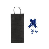 De Gaune - Bolsa De Papel Para Vino + Cinta De Regalo Azul (12 Unidades)