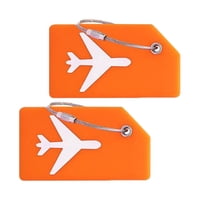 Bothyi - 2 Etiquetas De Equipaje Para Maletas Con Nombre, Tarjeta De Identificación, Etiqueta De Maleta Portátil Naranja