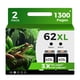 thumbnail image 1 of Cartuchos de tinta de repuesto para HP 62XL negros (paquete de 2), 1 of 6