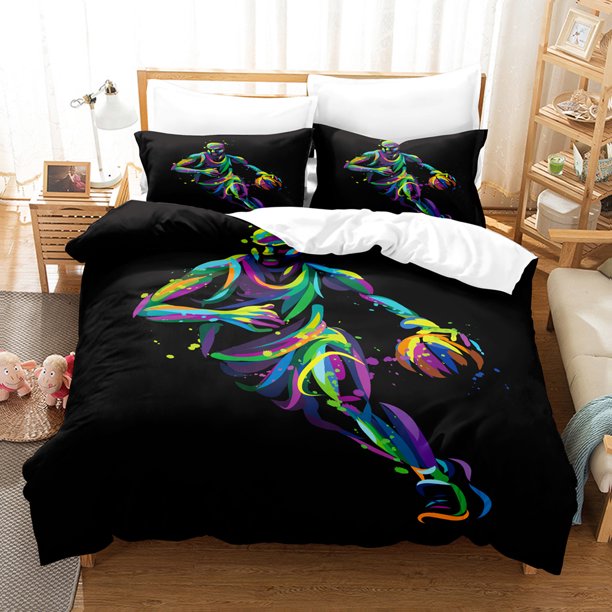 Basketball Bedding Set Single Twin Full Queen King Size Sports Dunk Shot Bed Set Children Kid Kawaii Duvetcover Sets Bed Sheets