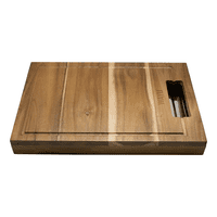 Genérico - Tabla Madera Bandeja De Acero Wayu Liso