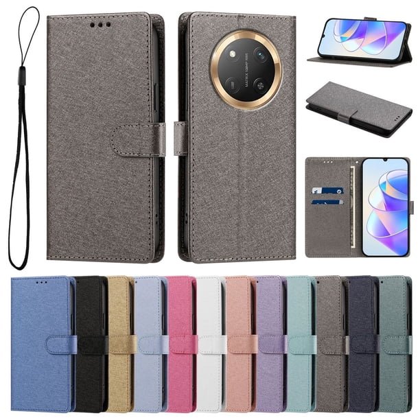 Funda Cartera de PU para Honor X9C con Tarjetas, Gris