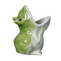 Magideal - Maceta Maceta Adorno Florero De Mesa Creativo Boca Abierta Rana Decoración Para El Hogar Escultura Bonsái Maceta Para Oficina Interior Jardín Al Aire Verde