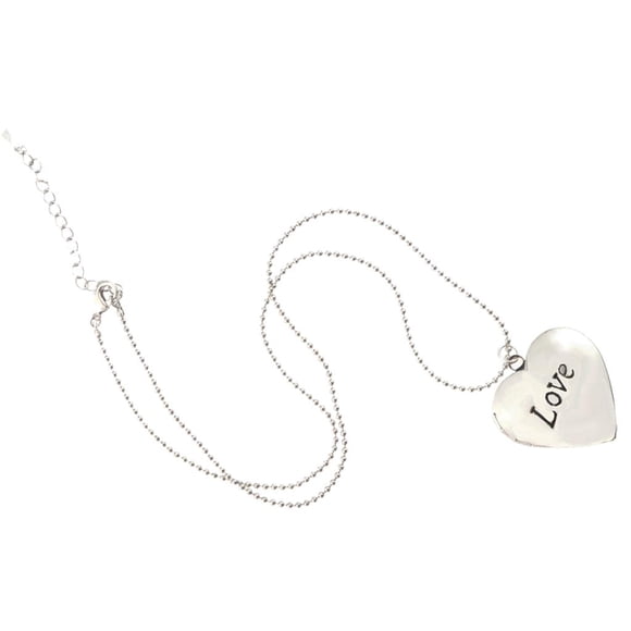Mini Love Heart Foto marco de foto medallones Memorial collar de plata