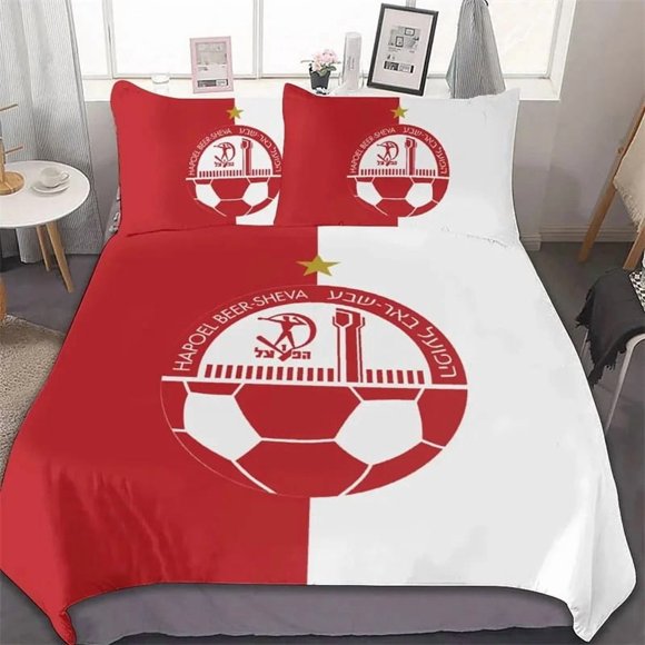 Hapoel Beer Sheva Bedding Set,Duvet Cover Comforter Bed Set Quilt Cover Pillowcase,King Queen Twin Size Boys Girls AdultseBed Sheets