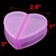 thumbnail image 2 of Caja de Almacenamiento de Pastillas en Forma de Corazón de Plástico con 4 Compartimentos Separados para la Familia Uxcell Púrpura, 2 of 5