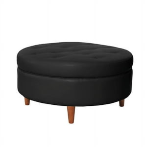 Latam Home - Pouf Paris Pu Negro