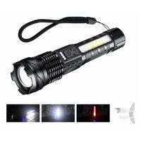 Genérico - Linterna 30W Enfoque Retráctil Potente 600M Recargable 7 Mod Linterna Blanco Luz Blanco